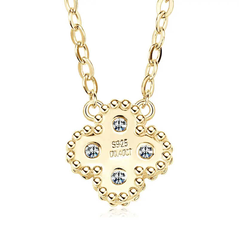 Lucky Clover Moissanite Pendant Necklace