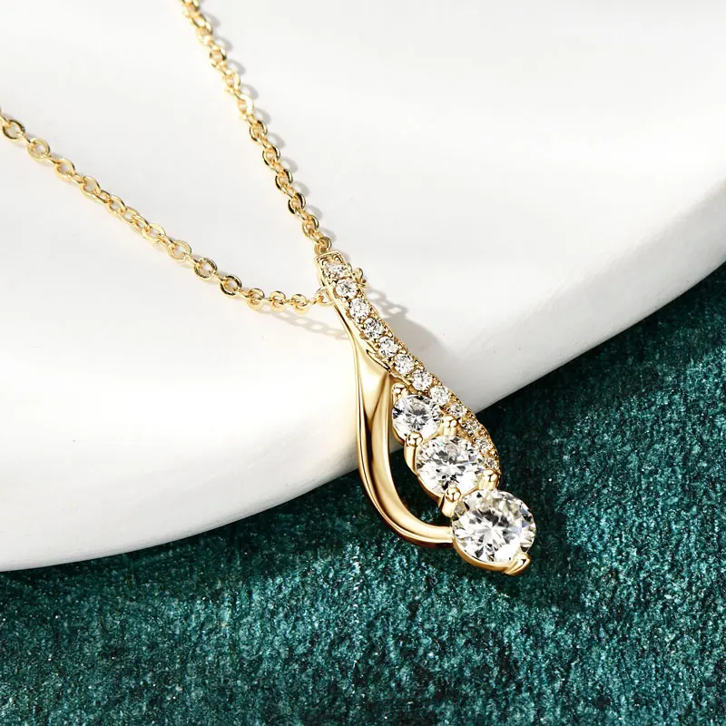 Aria Cascade Moissanite Pendant Necklace