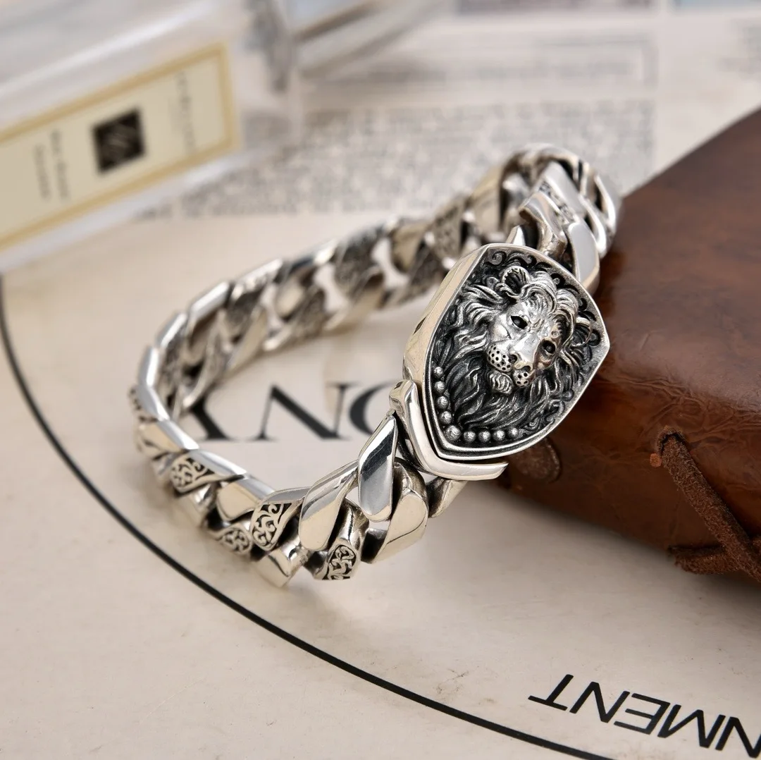 King’s Chain Lion Head Stainless Steel Bracelet