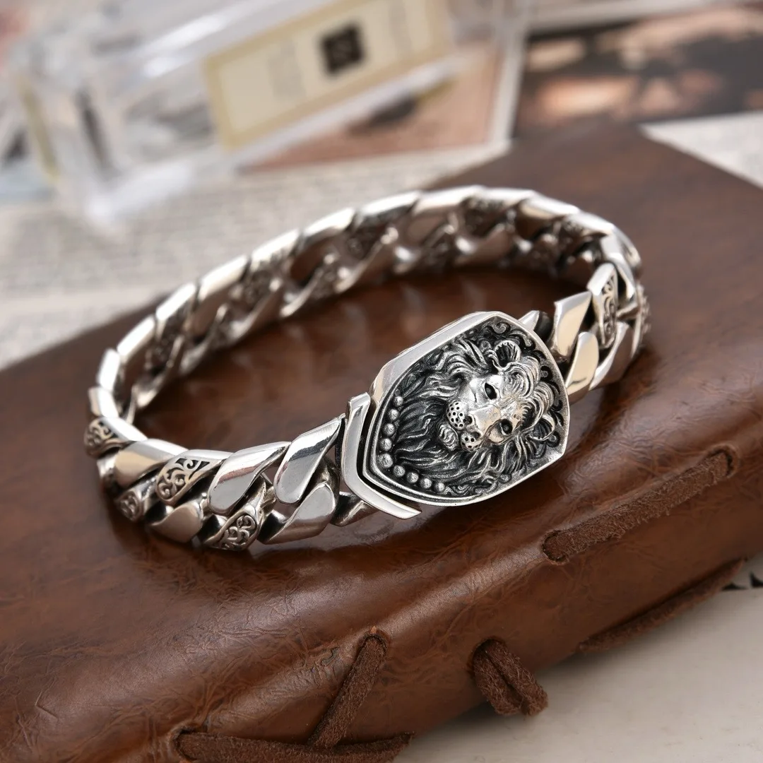 King’s Chain Lion Head Stainless Steel Bracelet