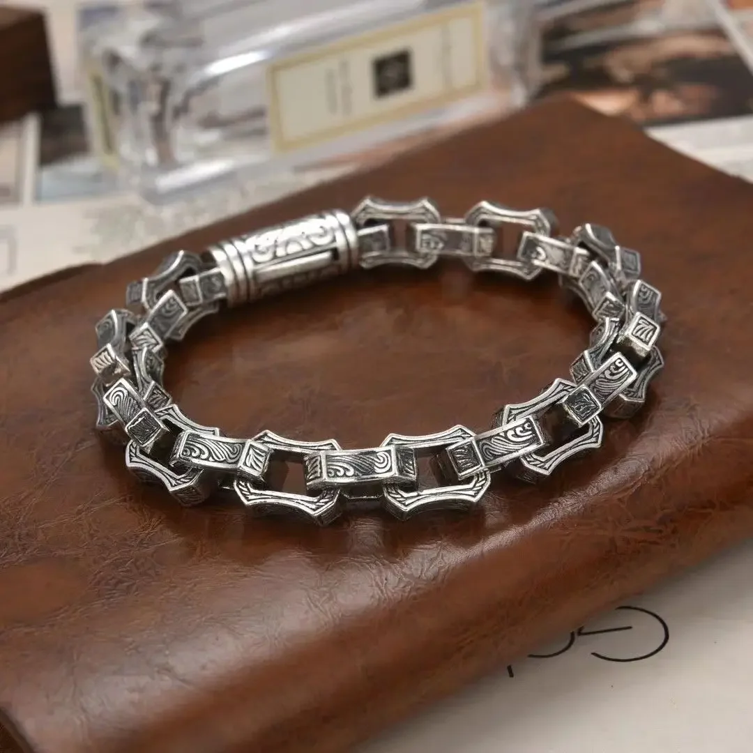 Ironborne Relics™ – Men’s Engraved Vintage Steel Bracelets
