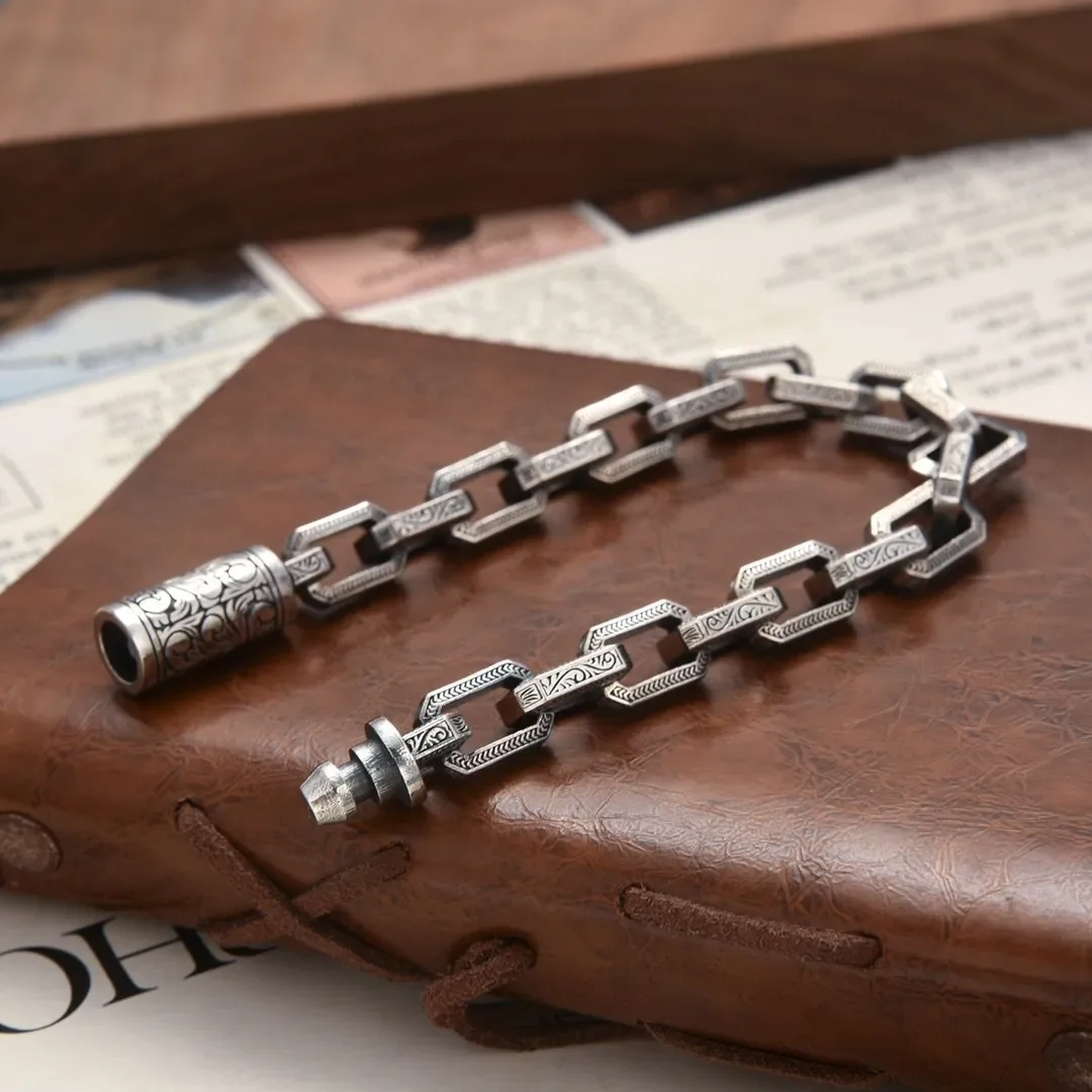 Ironborne Relics™ – Men’s Engraved Vintage Steel Bracelets