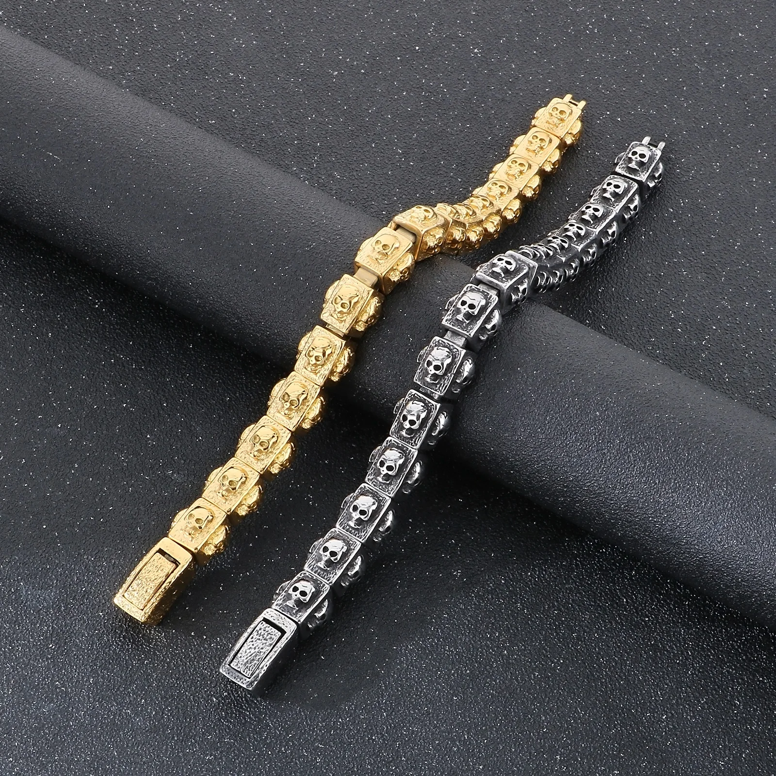 Reaper Link Bracelet – Bold Skull Stainless Steel Chain