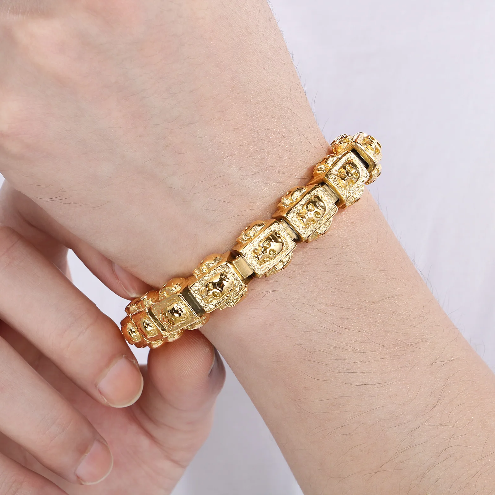 Reaper Link Bracelet – Bold Skull Stainless Steel Chain