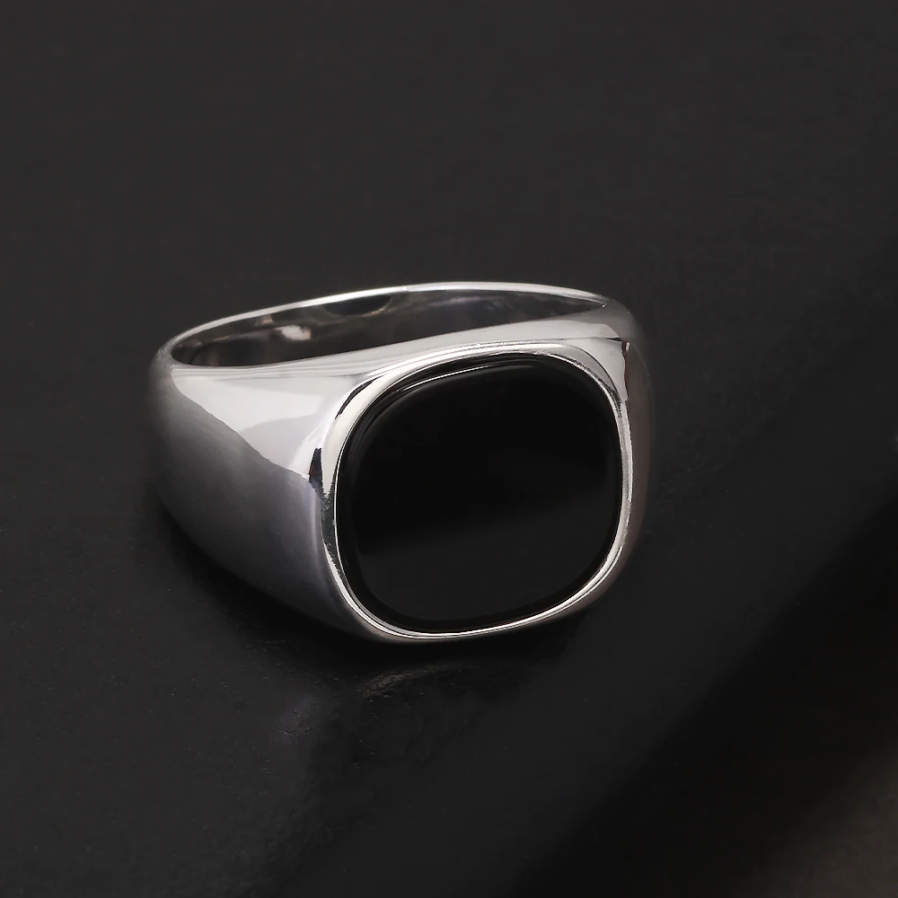 Obsidian Mark™ S925 Black Onyx Signet Ring