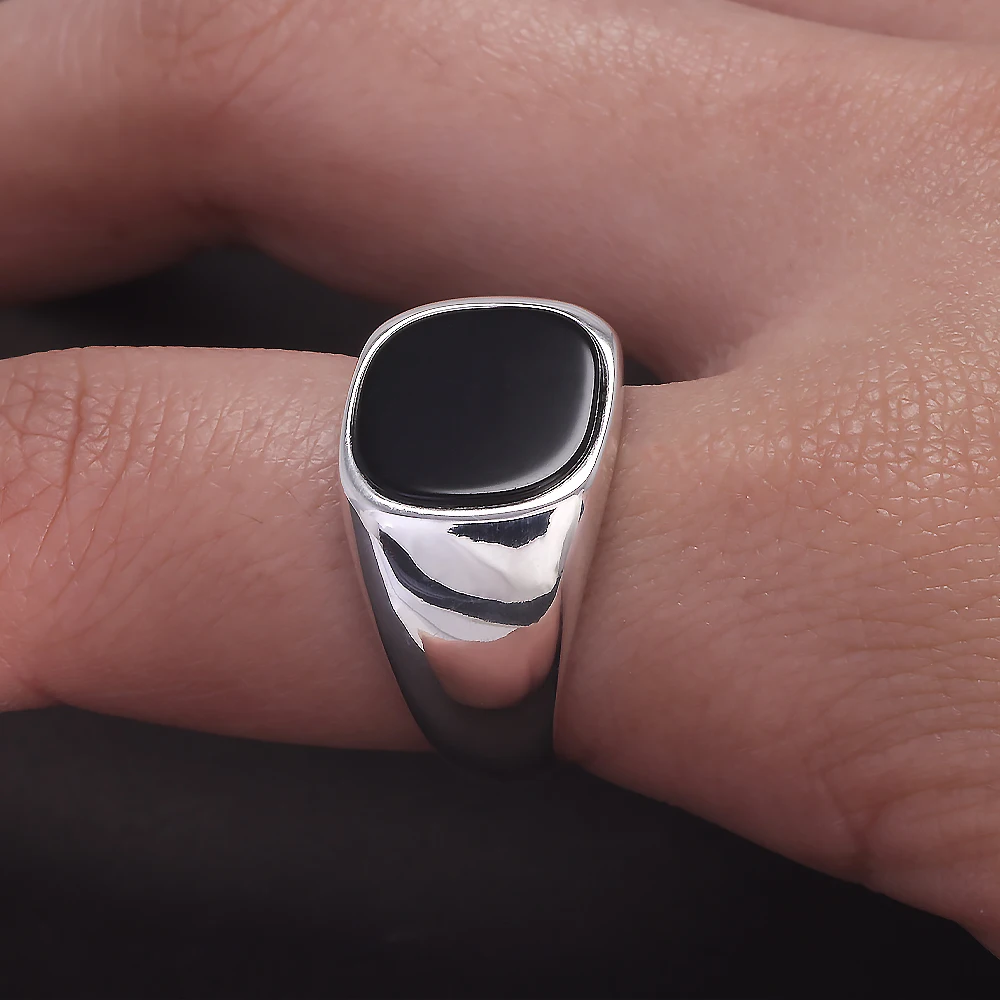 Obsidian Mark™ S925 Black Onyx Signet Ring