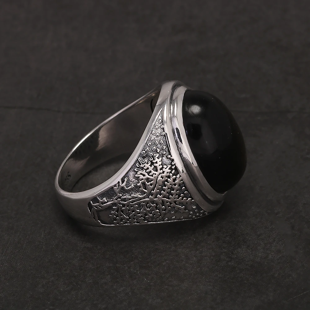 Starlit Grove™ Sterling Silver Ring with Golden Obsidian