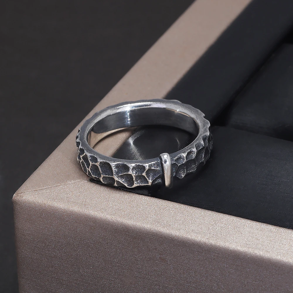 Gravelbound 925 Sterling Silver Textured Ring