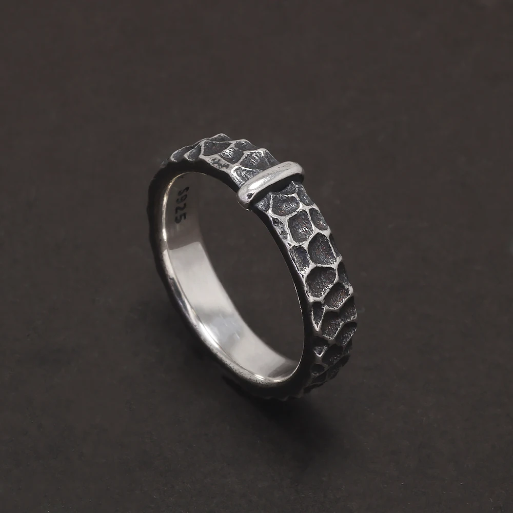 Gravelbound 925 Sterling Silver Textured Ring