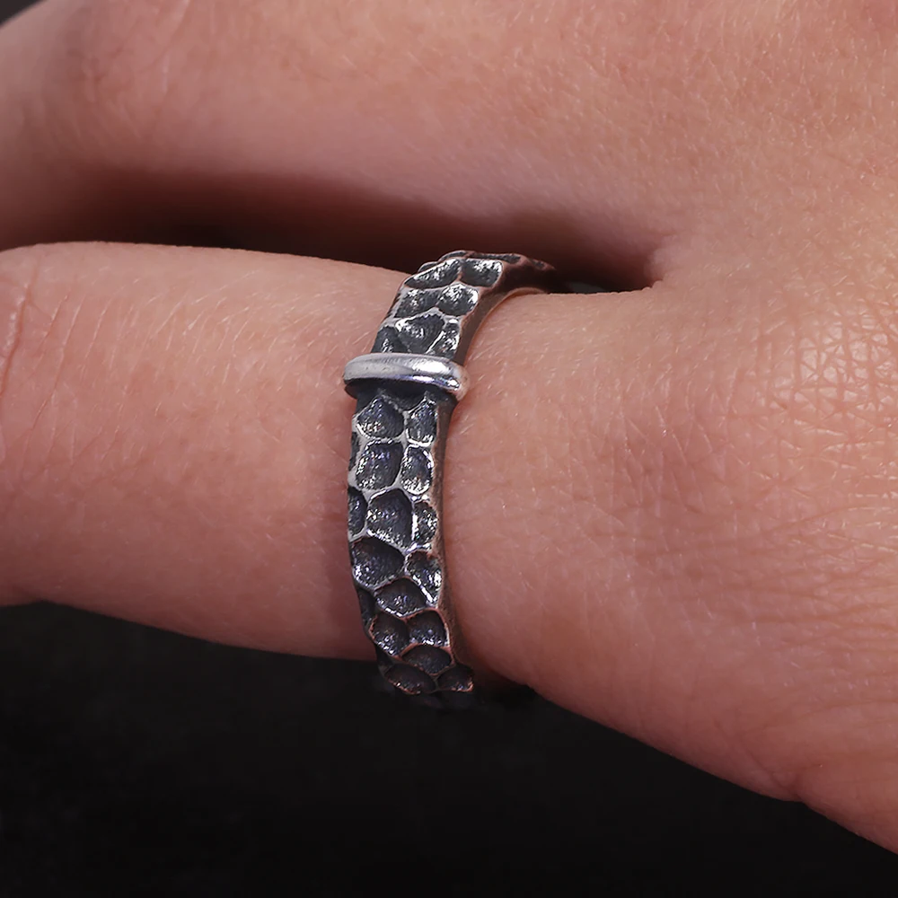 Gravelbound 925 Sterling Silver Textured Ring