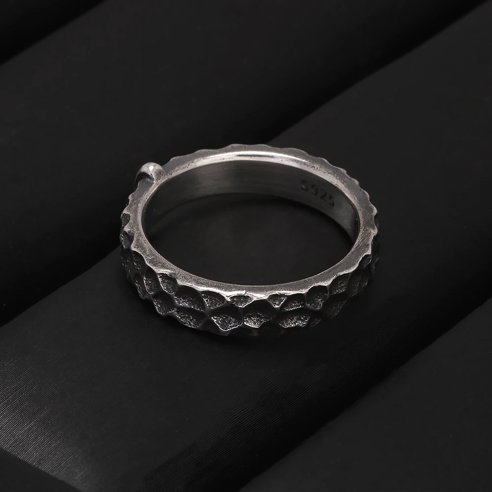 Gravelbound 925 Sterling Silver Textured Ring