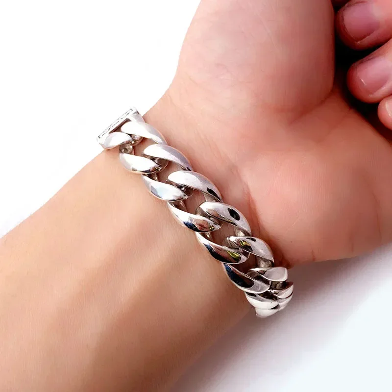 Iron Vow 925 Silver Cuban Chain Bracelet