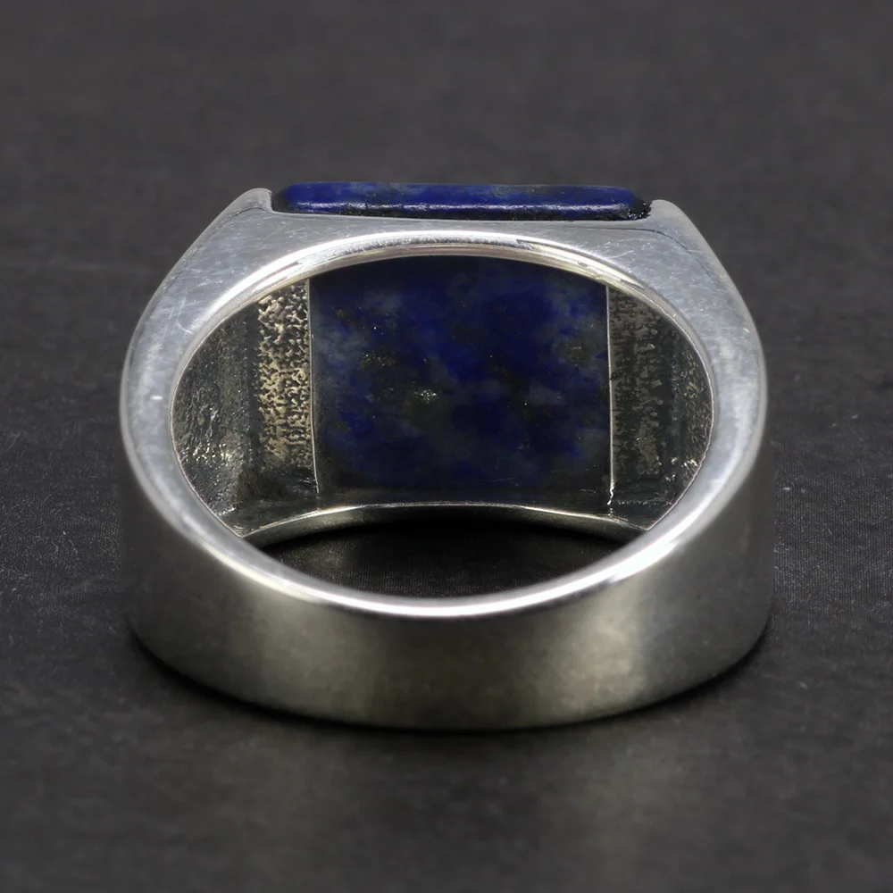 Stoneveil™ - Sterling Silver Lapis & Onyx Stone Ring