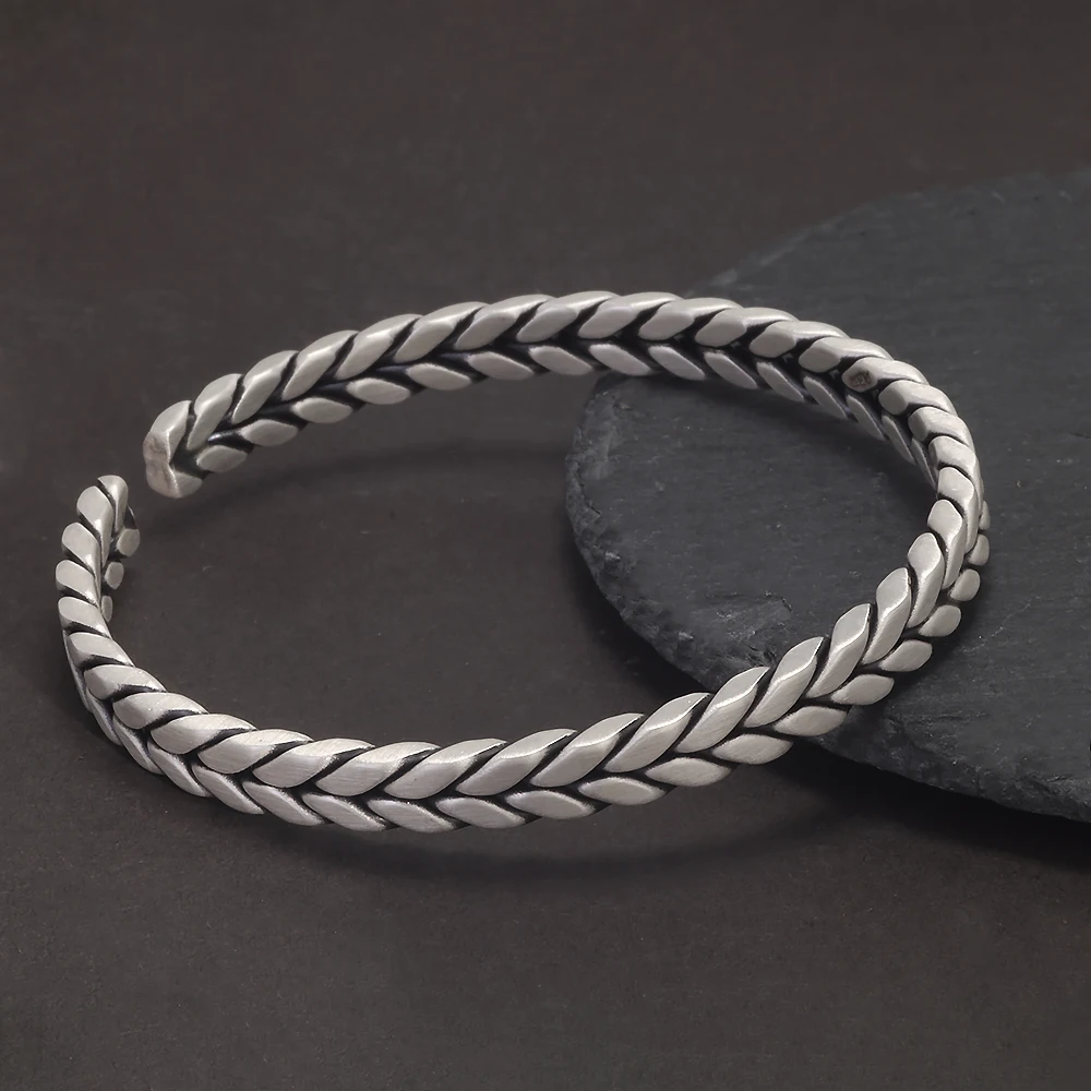Ironwoven™ Cuff – Braided 999 Silver Bangle