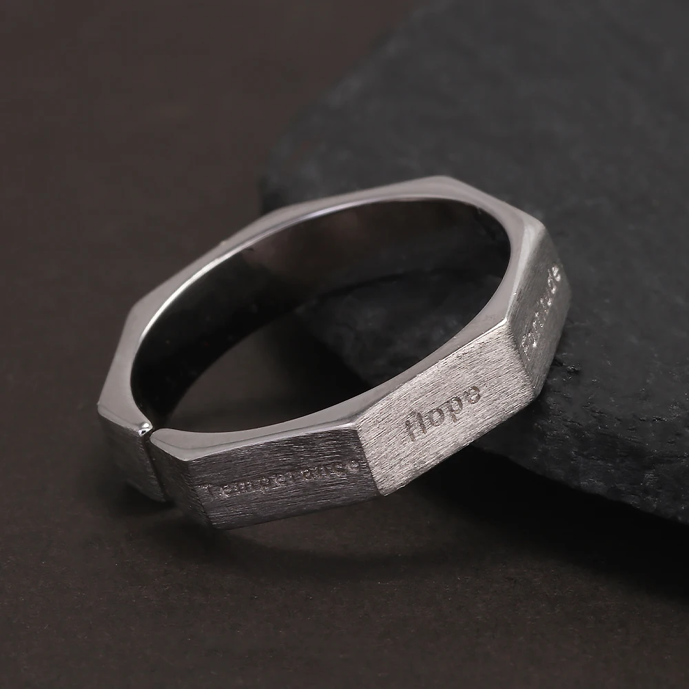 The Virtue Band – 7-Sided Silver Ring