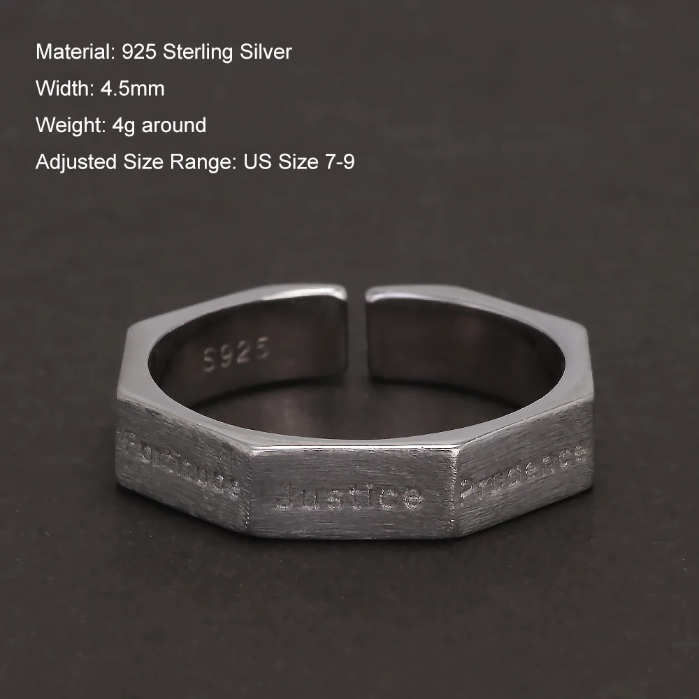 The Virtue Band – 7-Sided Silver Ring