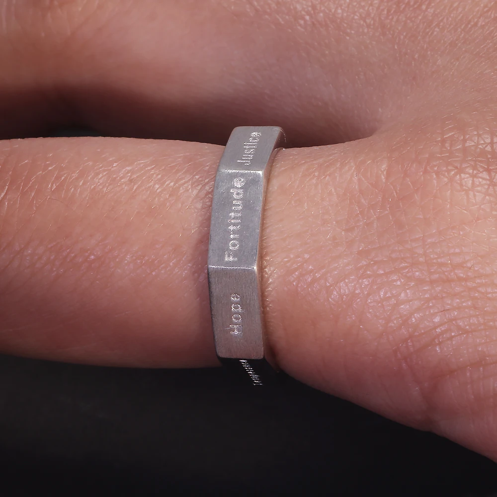 The Virtue Band – 7-Sided Silver Ring