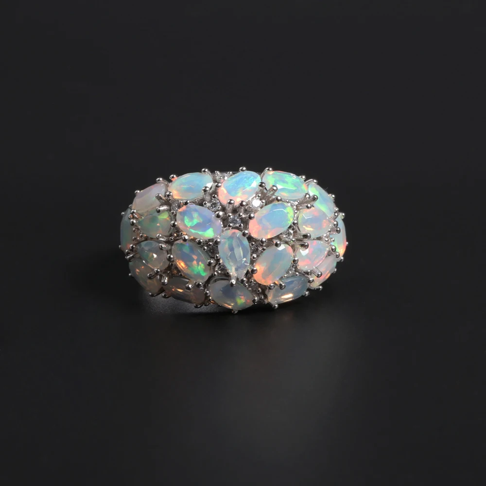 Celestial Bloom™ Opal Ring – 925 Sterling Silver