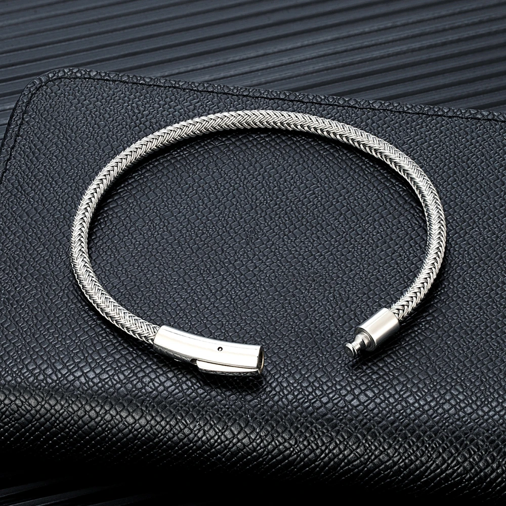 Minimalist Stainless Steel Wire Rope Bracelet