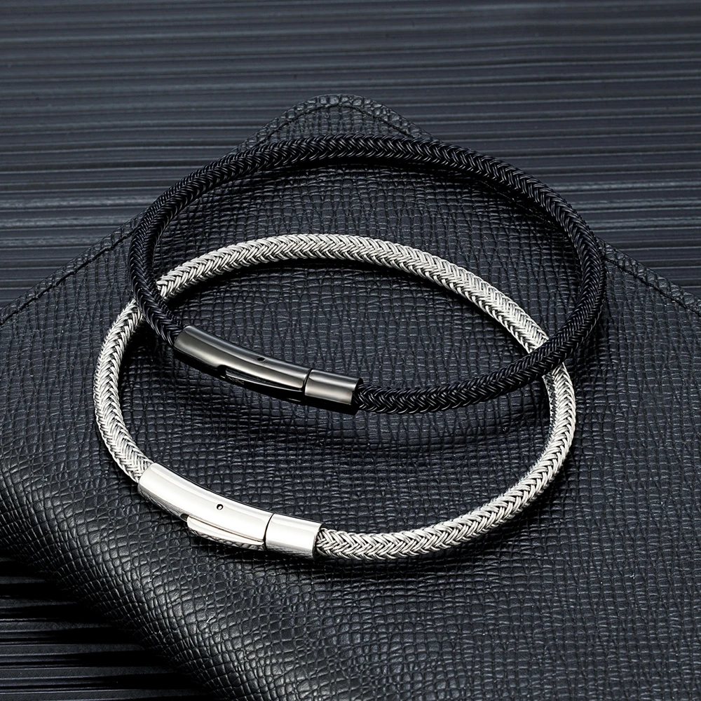 Minimalist Stainless Steel Wire Rope Bracelet