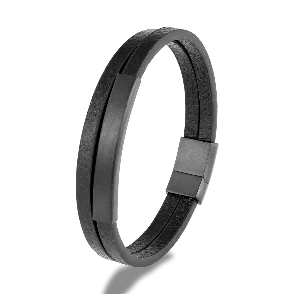 Stratospan™ Series – Double Strand Leather Bracelet