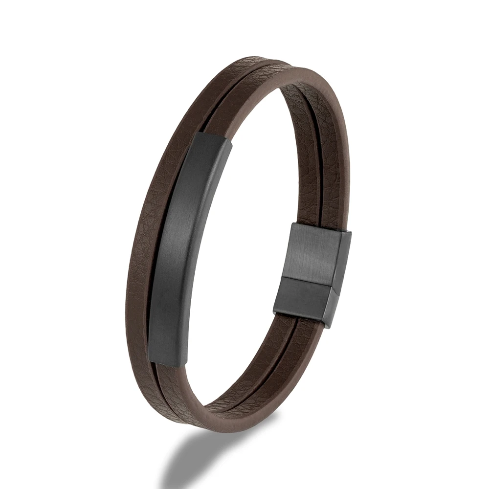 Stratospan™ Series – Double Strand Leather Bracelet