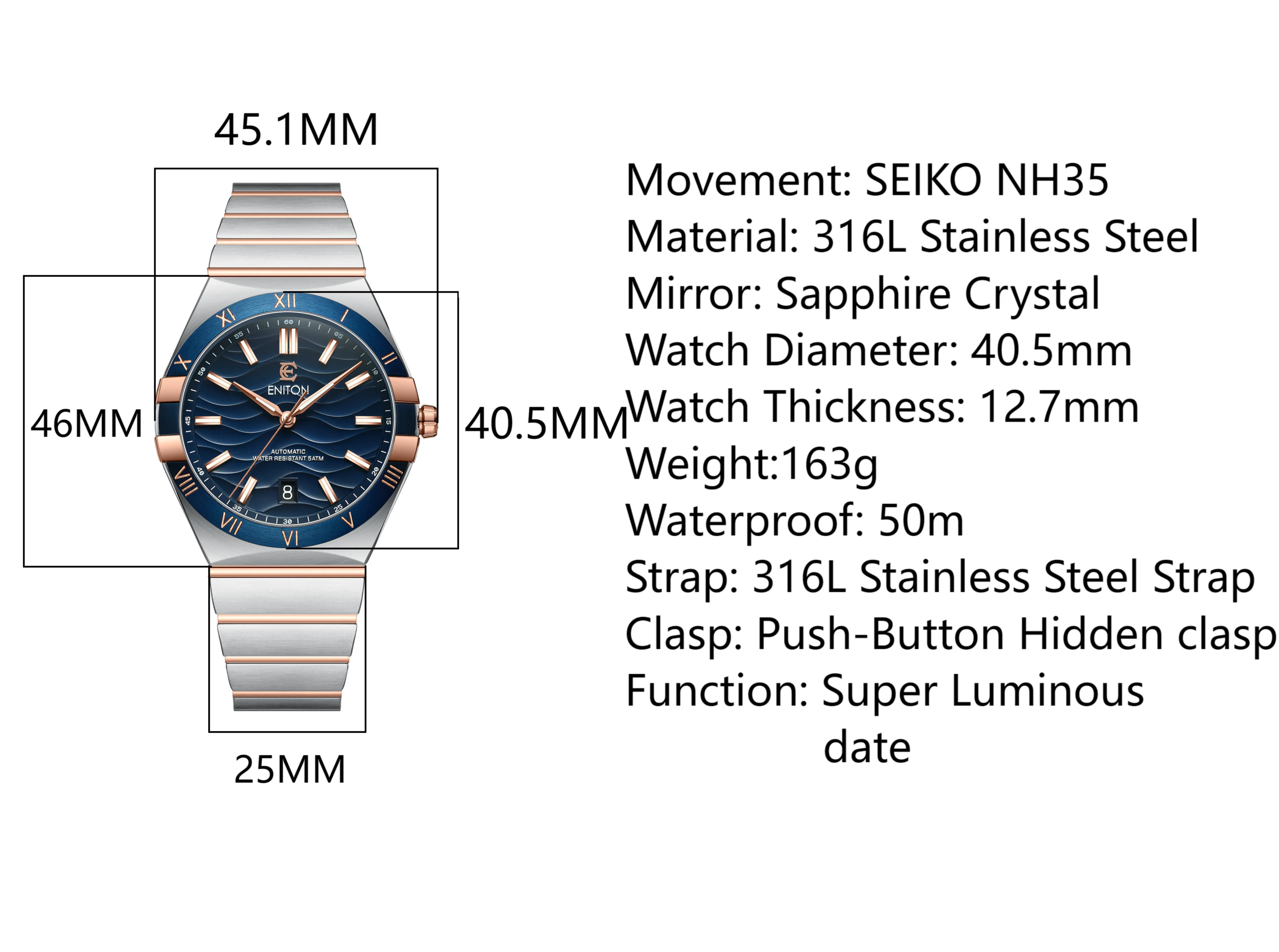 ENITON S1084G Automatic Men's Watch