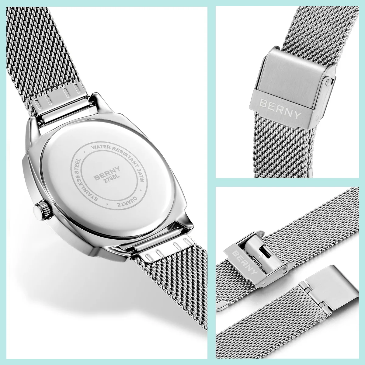 BERNY 2715L Railway Watch – Ladies Quartz Casual