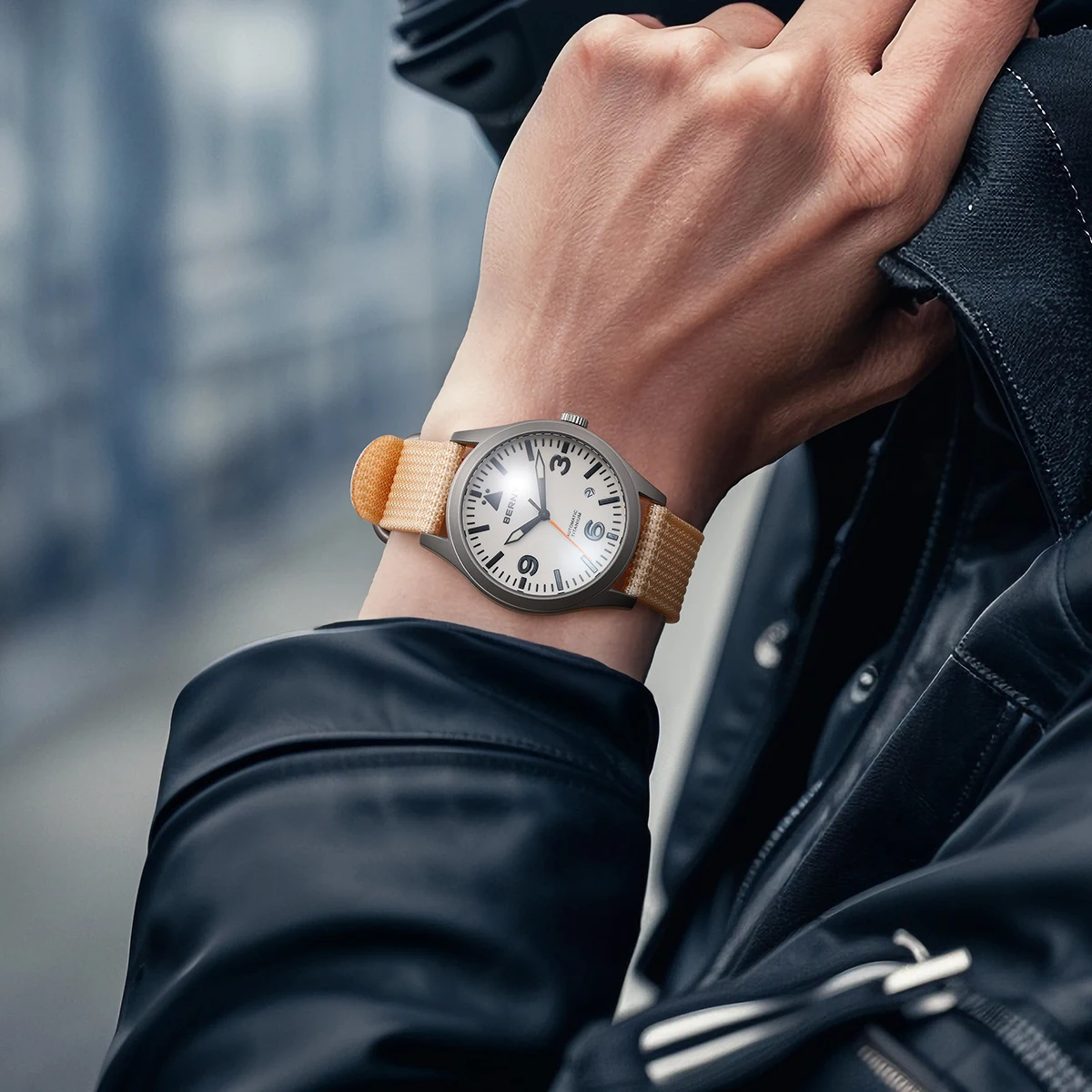 BERNY AM143M/AM143MD Titanium Pilot Watch