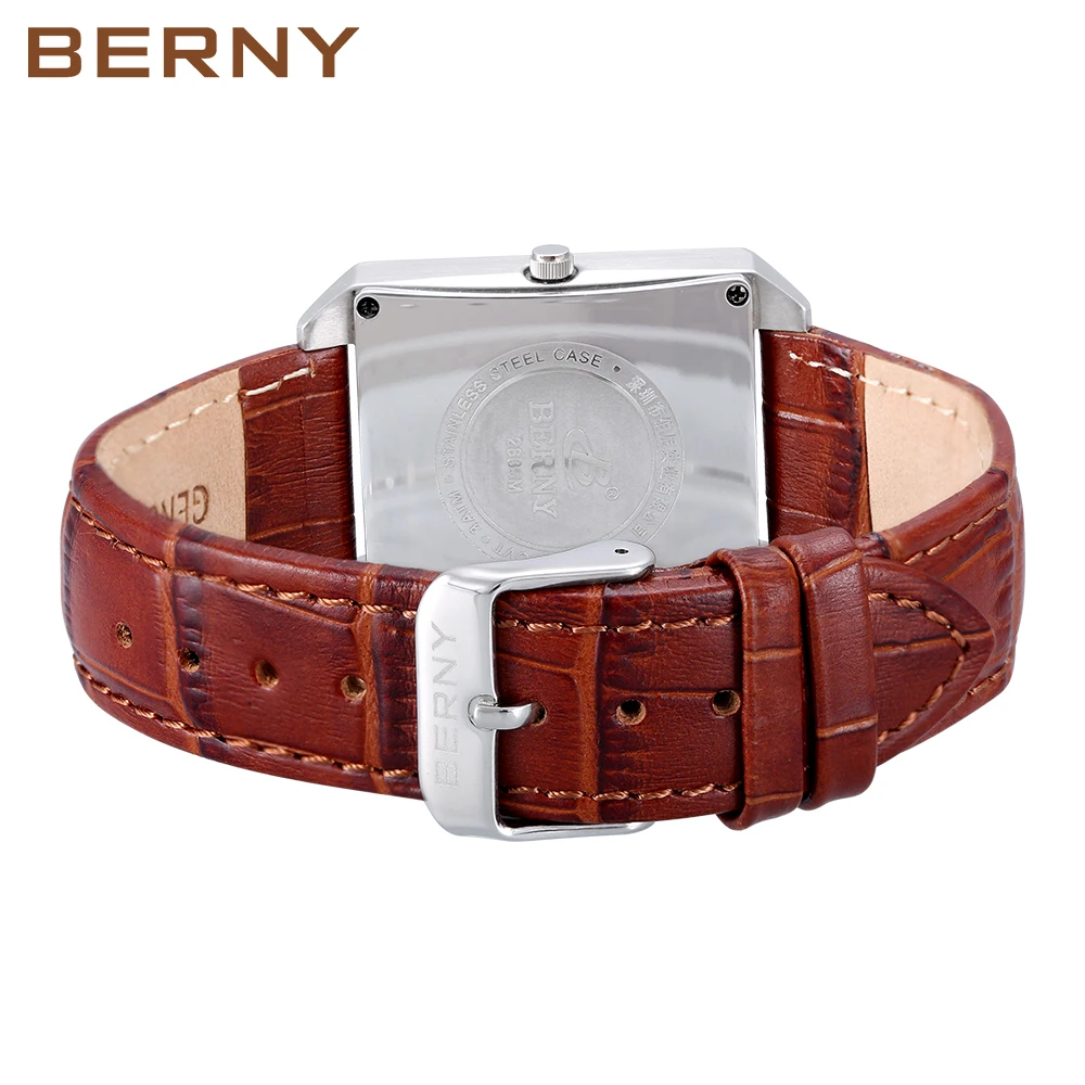 BERNY Men's Tank Style Quartz Watch