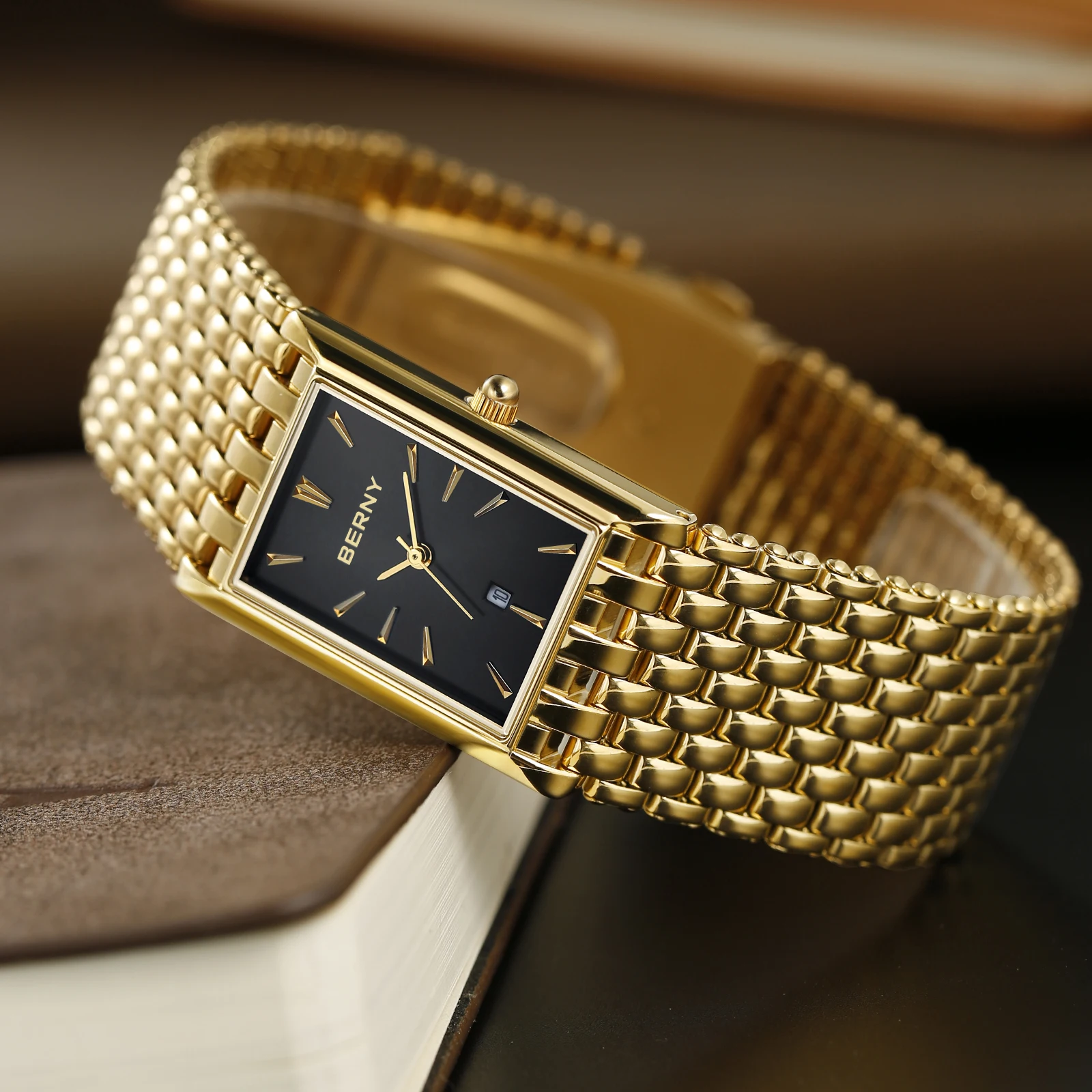 BERNY 2166 Couple's Gold Quartz Watch