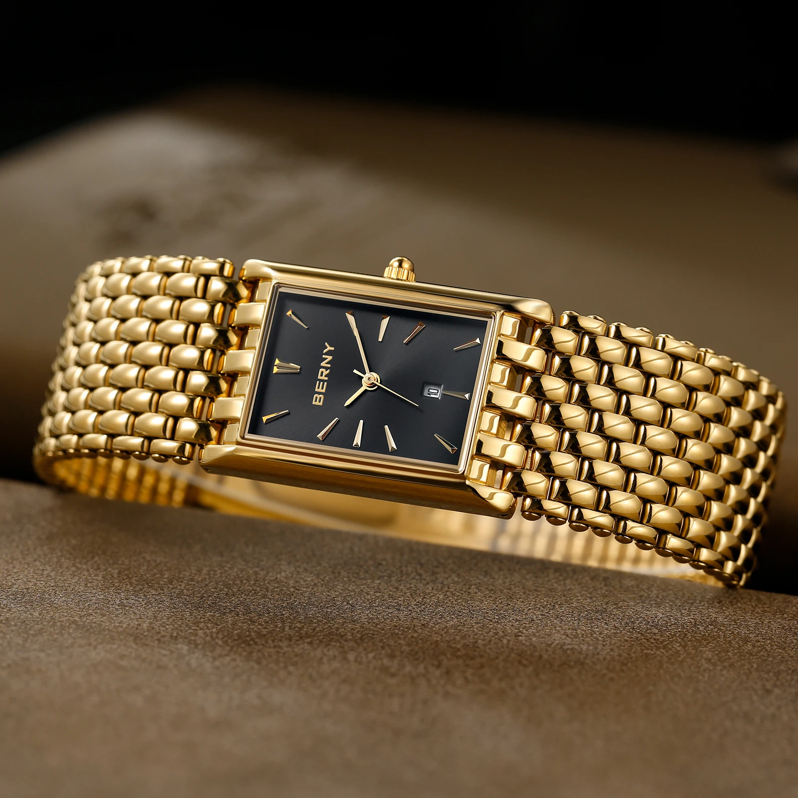 BERNY 2166 Couple's Gold Quartz Watch