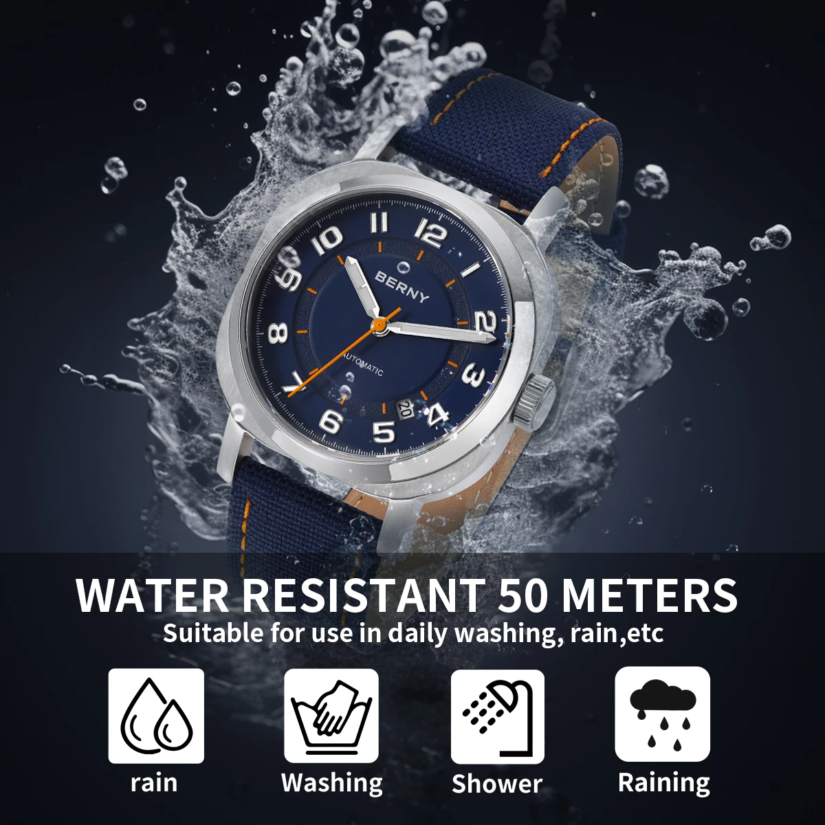  BERNY AM133V Cushion Automatic Watch