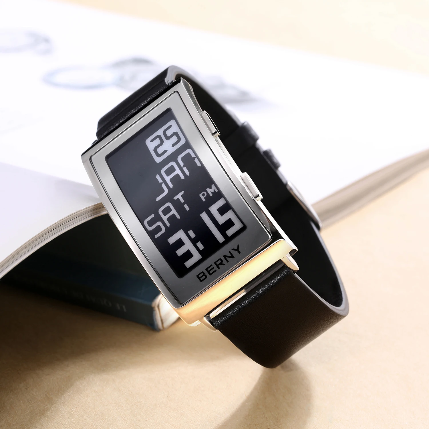  BERNY E002 Electronic Ink Display Digital Watch for Men