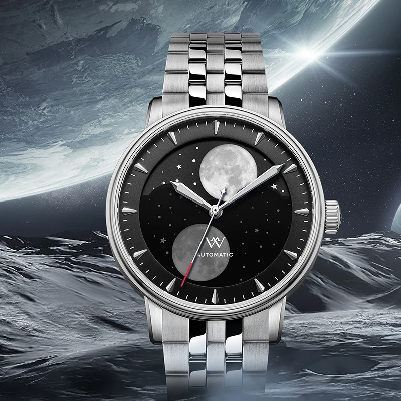 Welly Merck WM142 Twin Moons Moonphase Watch