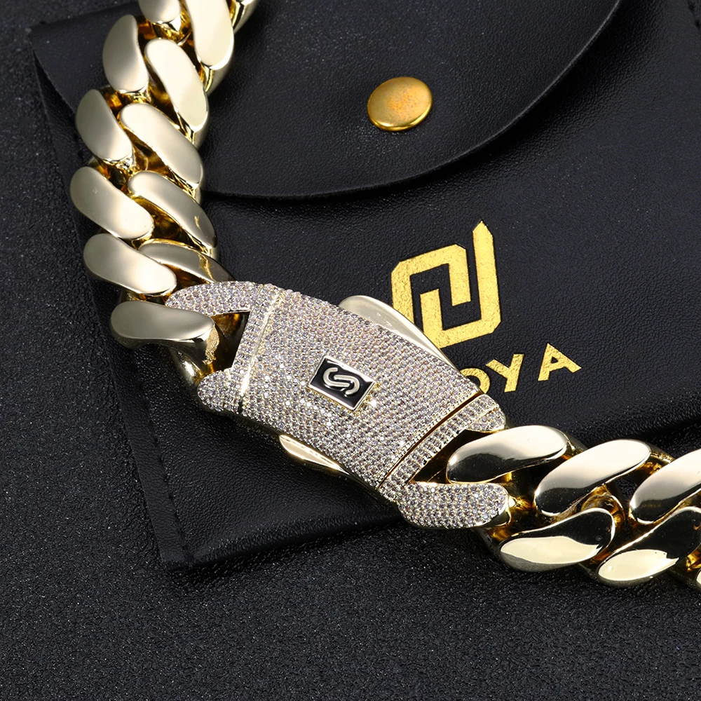 14K Gold Plated Monaco Chain – Bold Miami Link in 12MM, 15MM, 20MM