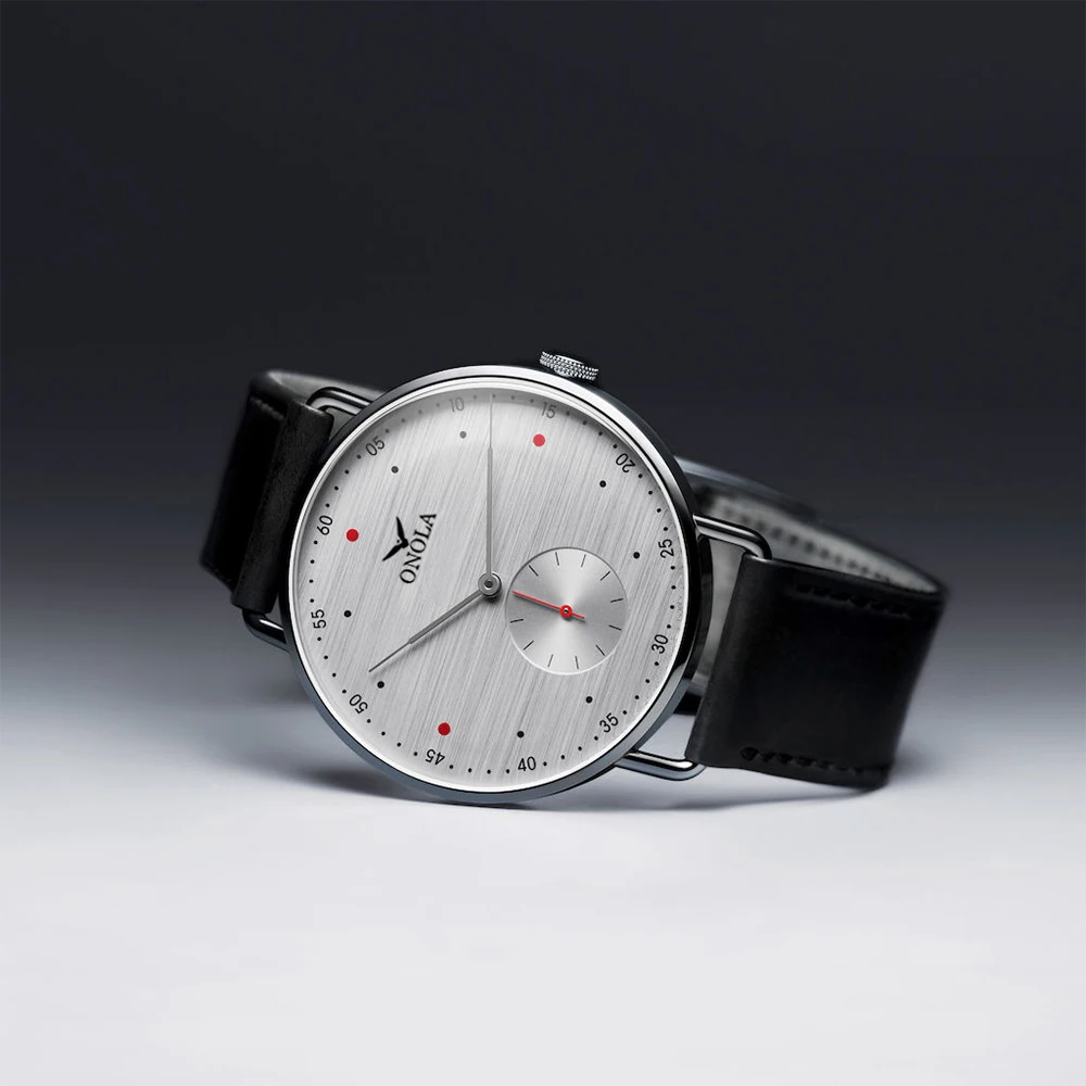 Minimalist Leather Watch for Men – ONOLA Ultra-Thin Waterproof Quartz Timepiece