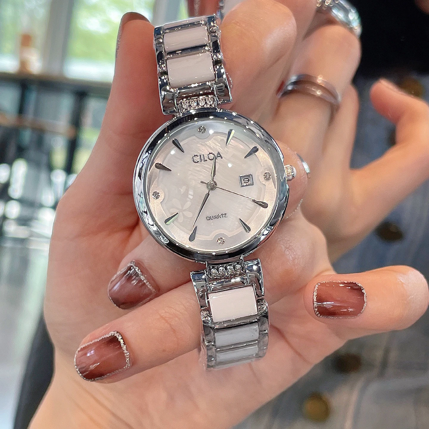 2025 Fashion Hot selling Ceramic Women's Watch Light Luxury Women's Quartz Watch