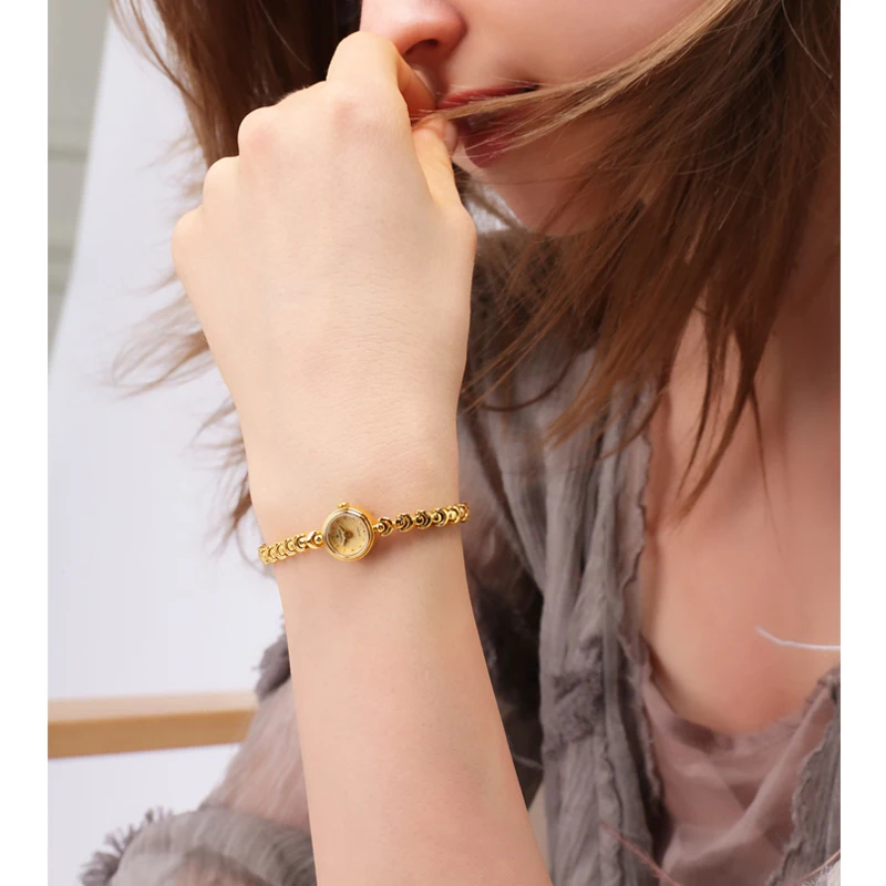 Women’s Ultra-Slim Bracelet Watch – Swiss Quartz Small Dial Watches For Men Color : TL7021-Gold|TL7021-Silver 
