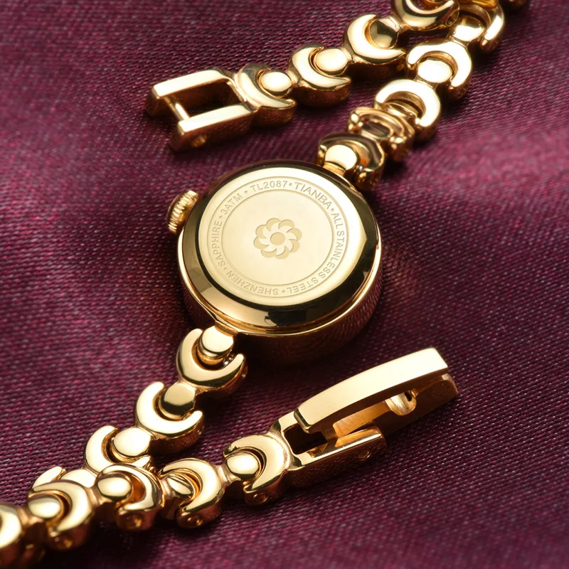 Women’s Ultra-Slim Bracelet Watch – Swiss Quartz Small Dial Watches For Men Color : TL7021-Gold|TL7021-Silver 