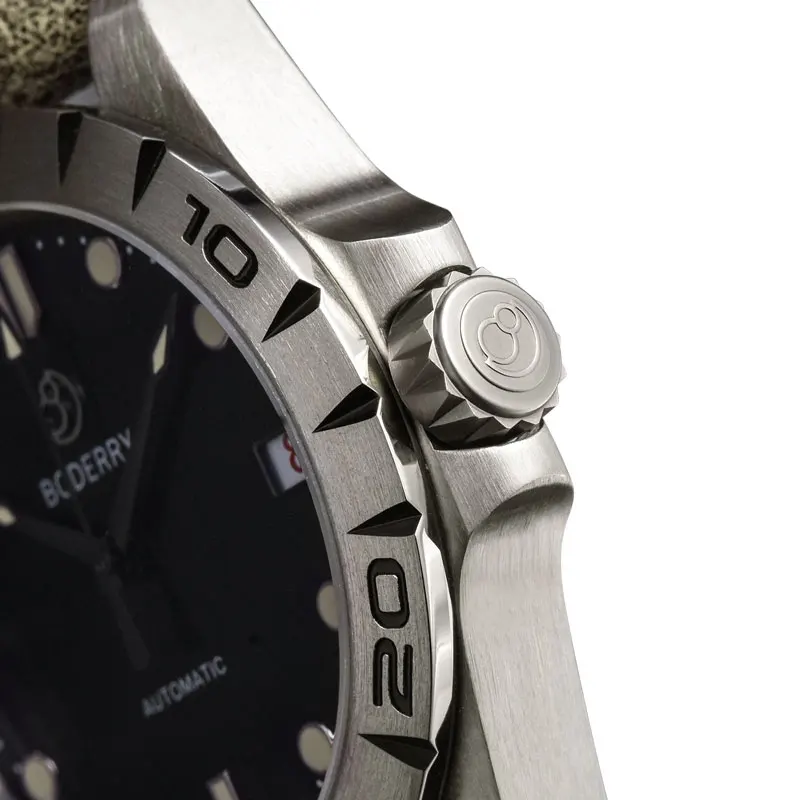 Boderry Urban Titanium Date Watch – Lightweight Mechanical Luxury Watches For Men Color : Green Brown|Blue Brown|Black Brown|White Brown 