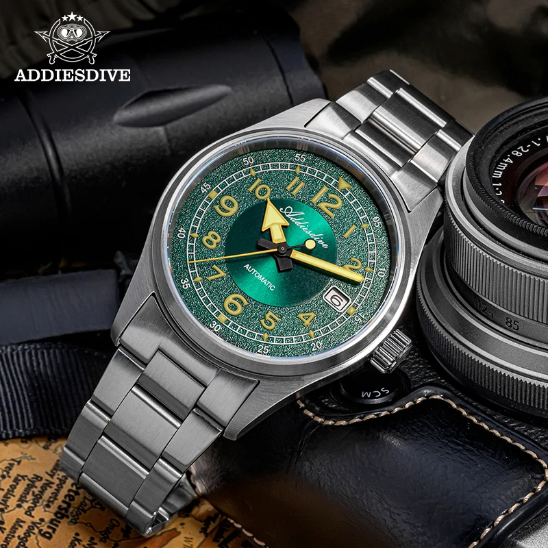 ADDIESDIVE AD2055 Automatic Watch – NH35 Movement, Sapphire Glass, 200M Waterproof Addiesdive watches Berny Watches Size : Japan NH35A 