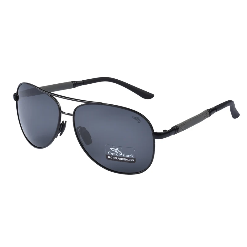 Cook Shark Polarized Color-Changing Sunglasses Unisex Sunglasses Frame Color : black 