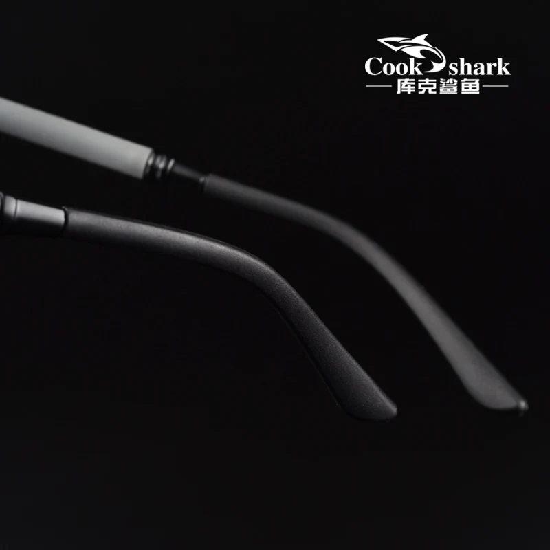Cook Shark Polarized Color-Changing Sunglasses Unisex Sunglasses Frame Color : black 
