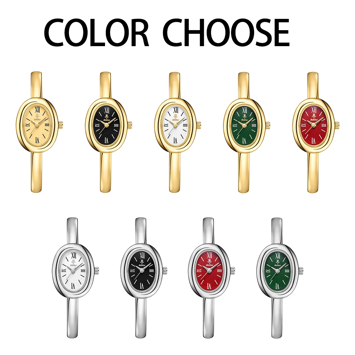 YaLaLuSi brand luxury bracelet model women's quartz watch, fashionable gold design style, simple dial, gift box, women's gift
