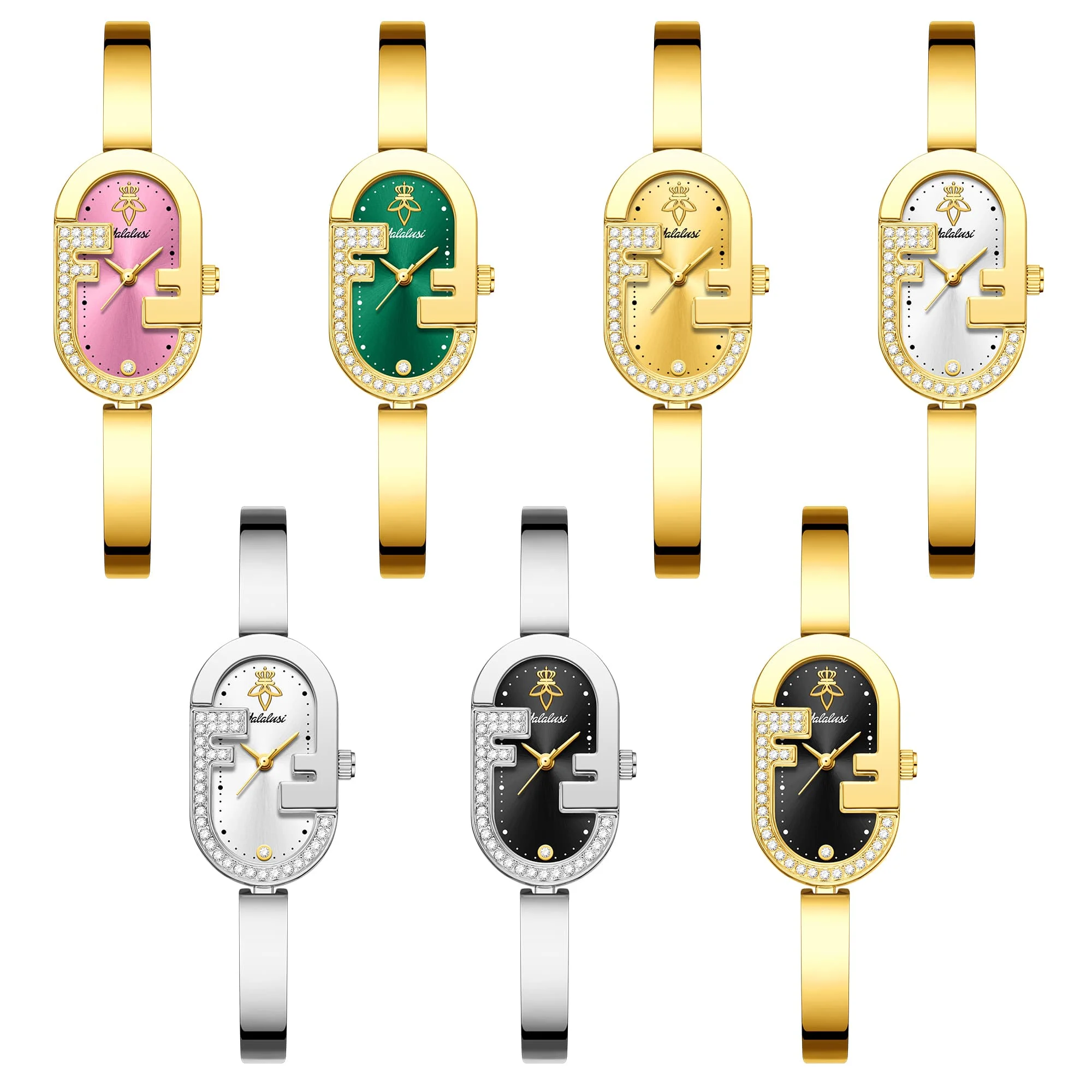 YaLaLuSi brand sparkling luxury ladies quartz watch, elegant temperament style, bracelet wristbands Ladies Gift