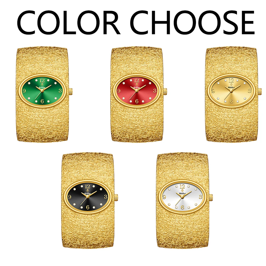 YaLaLuSi Luxury Women's Bracelet Quartz Watch Luxury Vintage Style Gold Women's Watch For Party Ladies Gift