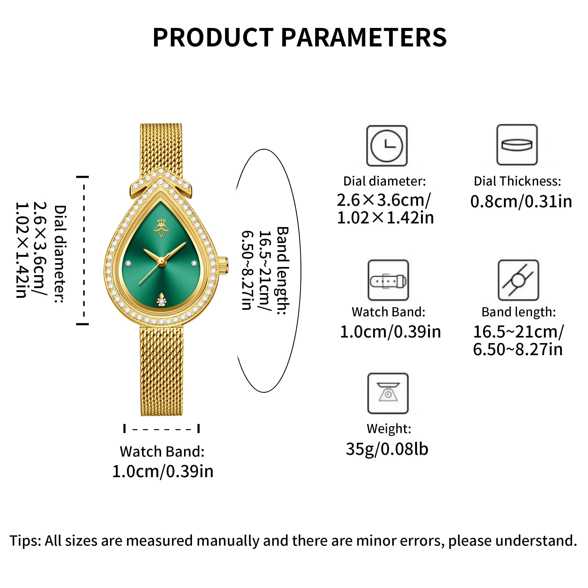 YaLaLuSi Brand Retro Women's Quartz Watch Personalized Design Gold Rhinestone Decoration Watch Temperament Elegant Ladies Gift