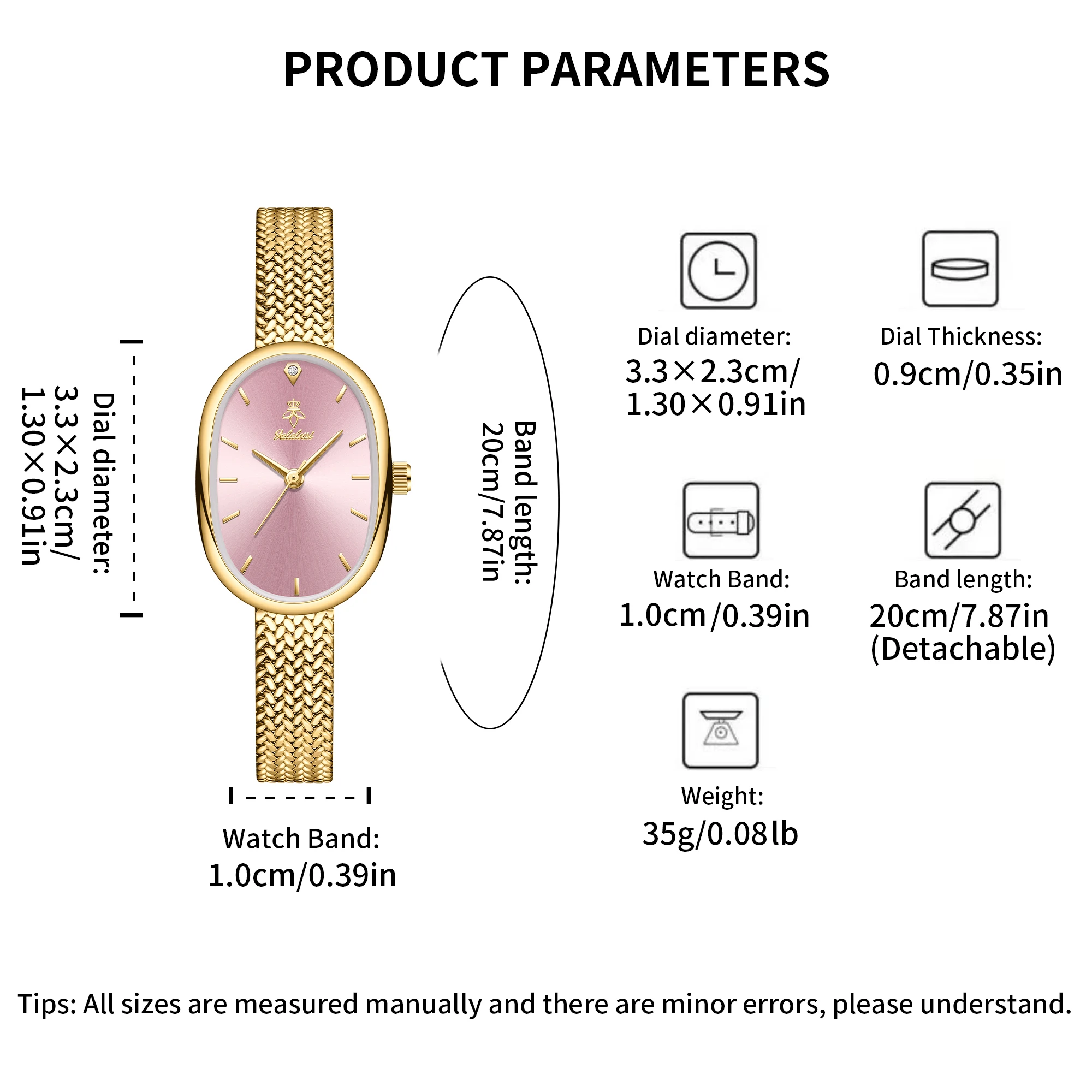 YaLaLuSi Brand Fashion Women's Quartz Watch Slim Metal Woven Strap Women's Watches Niche Trend Watches Gift Set