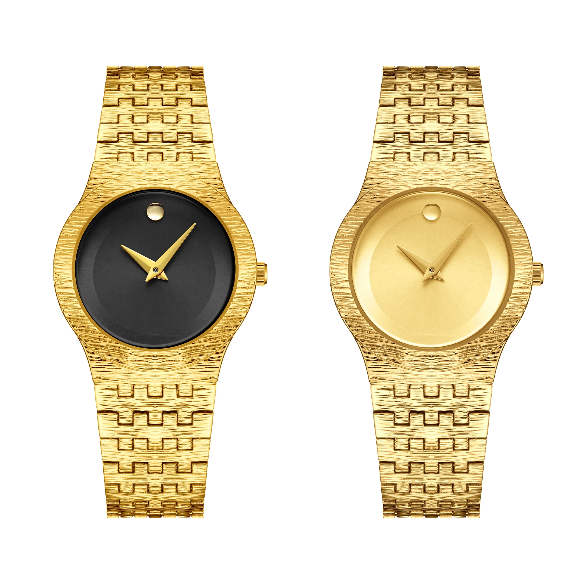 YaLaLuSi brand Women's Simple Elegant Quartz Watch Luxury Gold Messy Water Ripple Wristband Fashionable Gift Box Set Ladies Gift